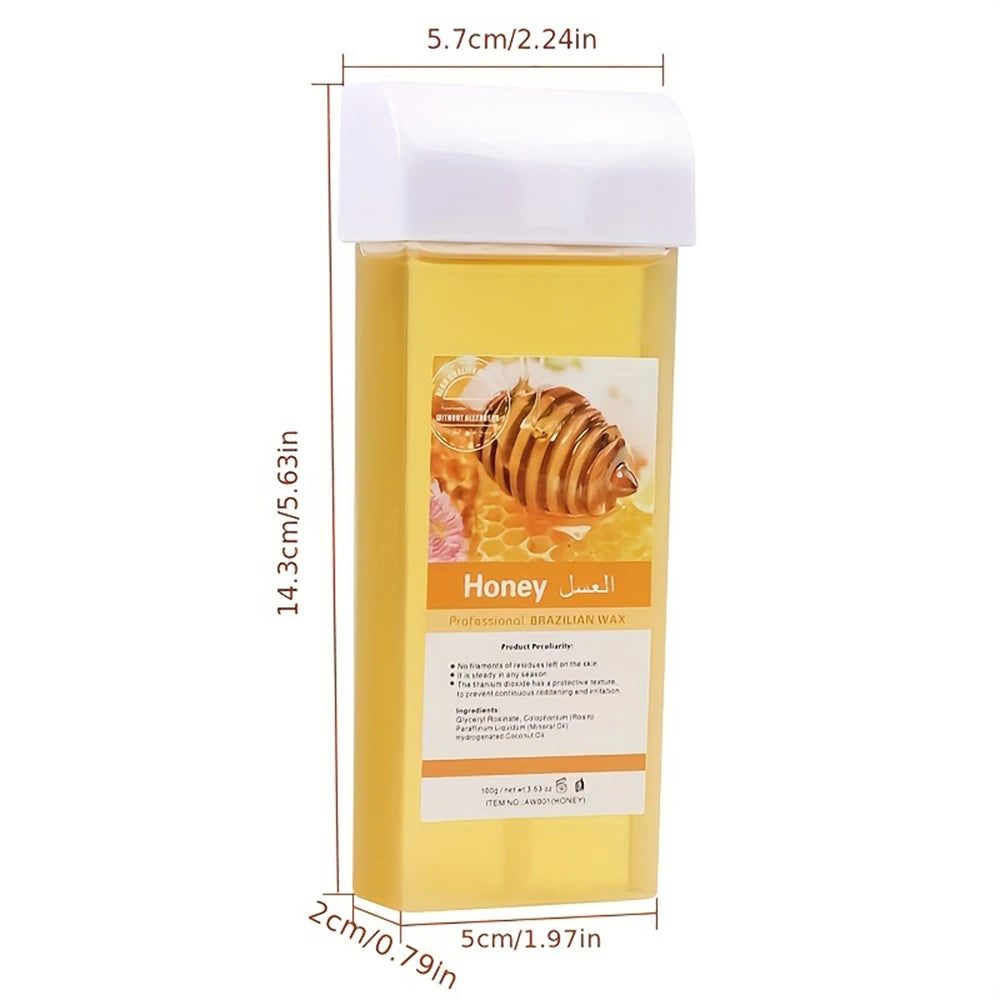 100g Roll On Wax Hair Removal Wax Cartridge Depilatory Wax Roller For Sensitive Skin Waxing Cartridge Refill Home Self Waxing