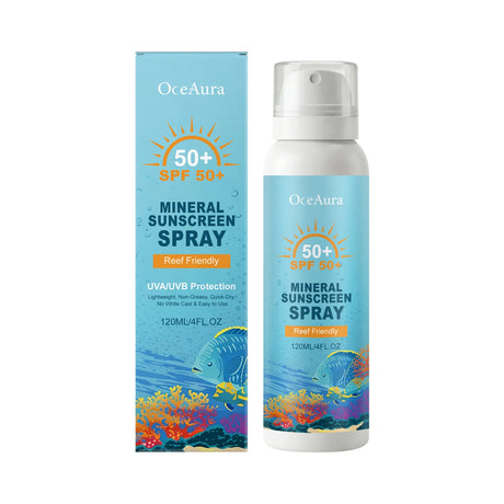 OceAura Sunscreen Spray Spf 50 Anti UV Protection Oil Control Waterproof Sunburn Prevention Skin Care Mineral Sun Cream Spray