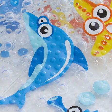 Soft Cartoon PVC Kids Anti Slip Bath Mat Non Skid Safety With Sucker Shower Mat Massage Bathtub Mats Pad