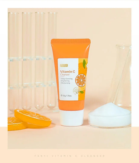 Japanese Cherry Blossom or Vitamin C Facial Cleanser Skin Cleansing Moisturizing Blackhead Remove Skincare Face Wash Foam Face