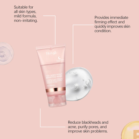 Collagen Peel Off Facial Mask,Pore Cleansing&Firming,Hydrating Glycerin&Centella asiatica,Smooth Fine Lines&Removes Impurities