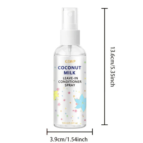 GSWP Coconut Milk Leave-In Conditioner Spray Long-Lasting Fragrance, Oil Control, and Volume, Deep Nourishment. 100/200ml