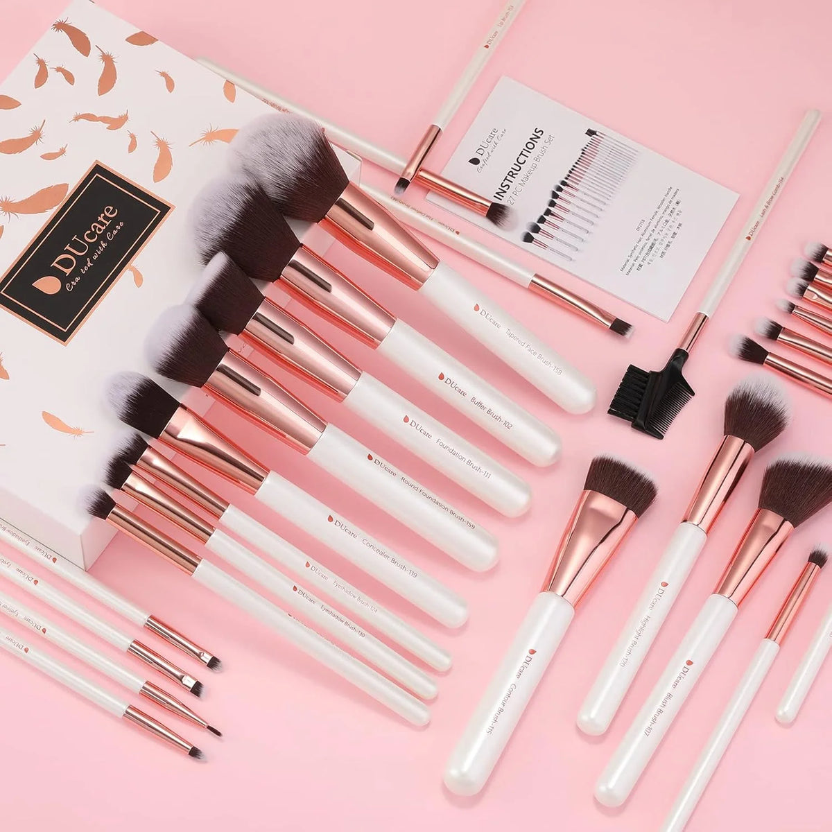 DUcare Black Makeup Brush Professional Makeup Eyeshadow Foundation Powder Soft Synthetic Hair Makeup Brushes Brochas Maquillaje