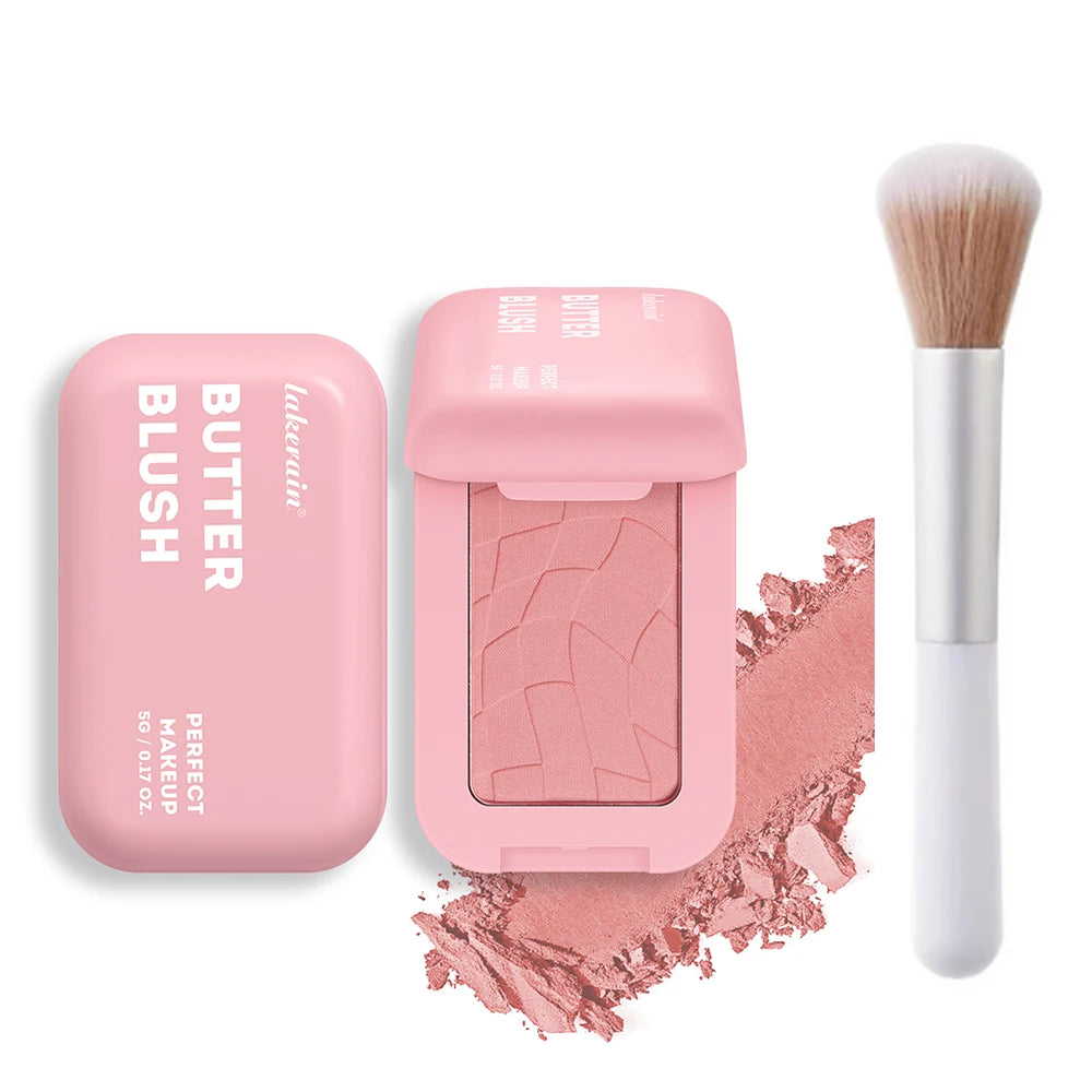 Professional Makeup Powder Blush 12HR Wear Vegan Formula Blusher Makeup Blush in Bar Cosmetics Palette Powder Pink Cream Face