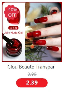 Clou Beaute Gel Nail Polish Neon Brown Royal Blue Red Green Pastal Nude Nail Art Varnishes Gel Lacquer HEMA/TPO FREE UV Gel Nail