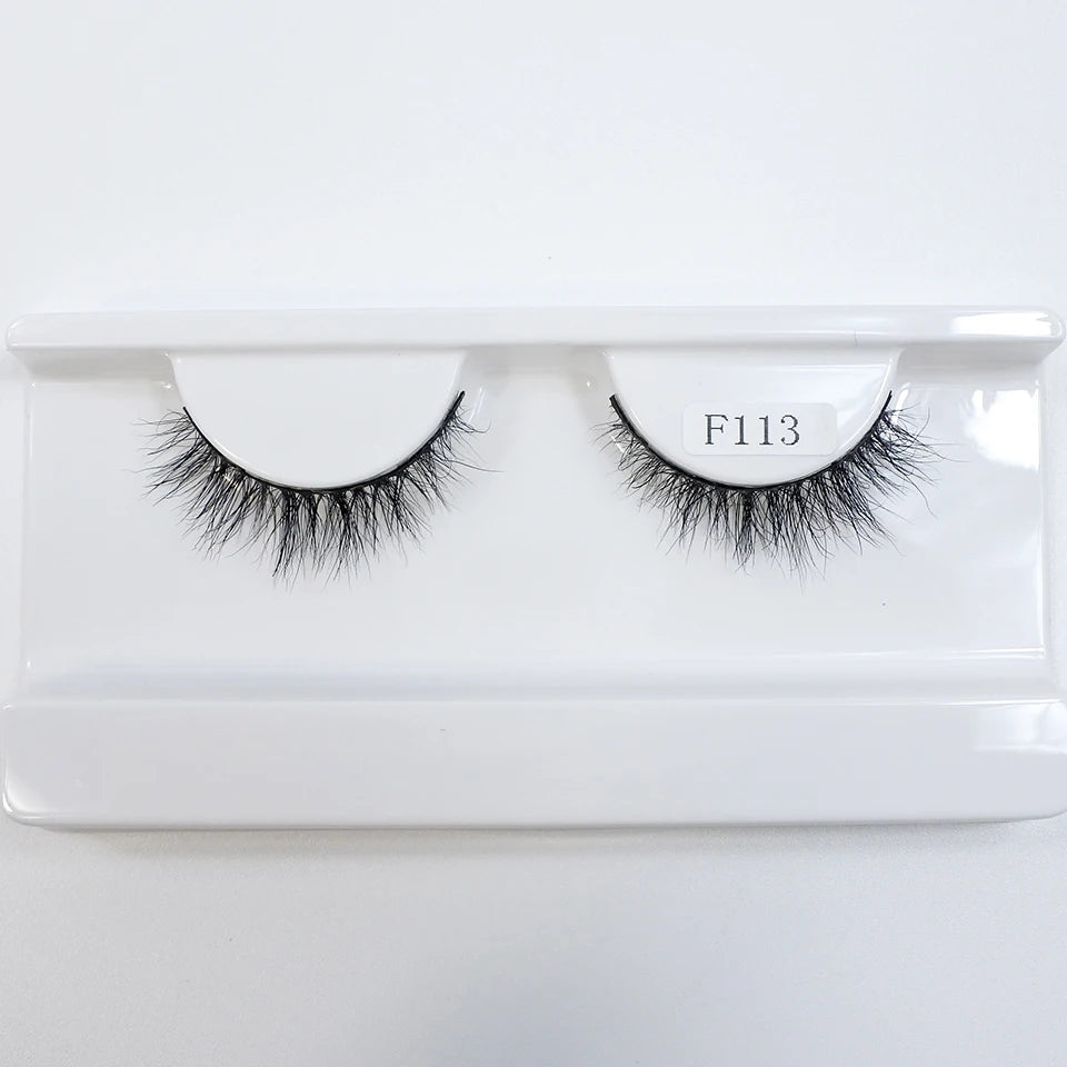 Natural Mink Lashes High Quality Fashion Classic Soft Full Strip Lashes Makeup 12mm Short Mink Eyelashes