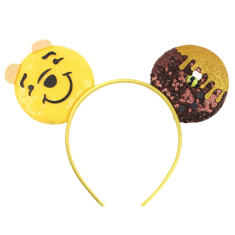Newest Festival Party Cosplay Mouse Ears Headband 3.3" Ears Glitter Hairband Without Bow For Boys DIY Cartoon Hair Accessories