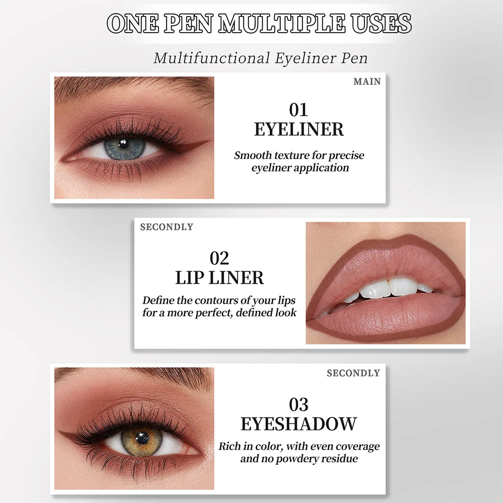 ART VALUE Creamy Texture Matte Eyeliner Pencil Easy Coloring Sweat Proof Eyeshadow Pencil Long Lasting Shimmer Eyeliner Makeup