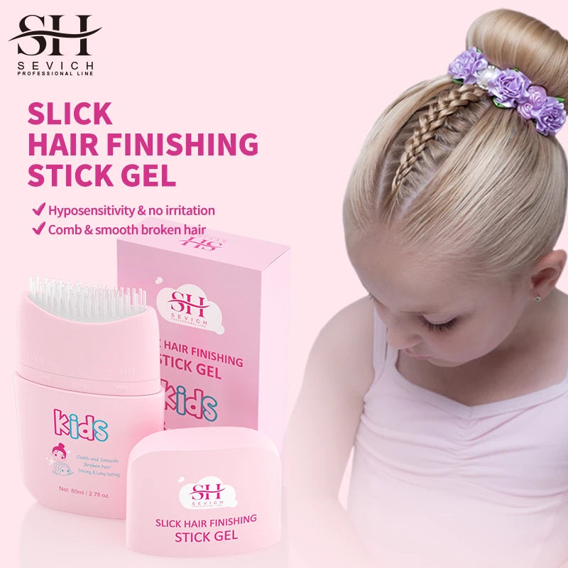 Sevich Broken Hair Finishing Cream Children Edge Control Wax Anti Frizz Hair Pomade Gel for Little Girl Non-Greasy Styling Cream