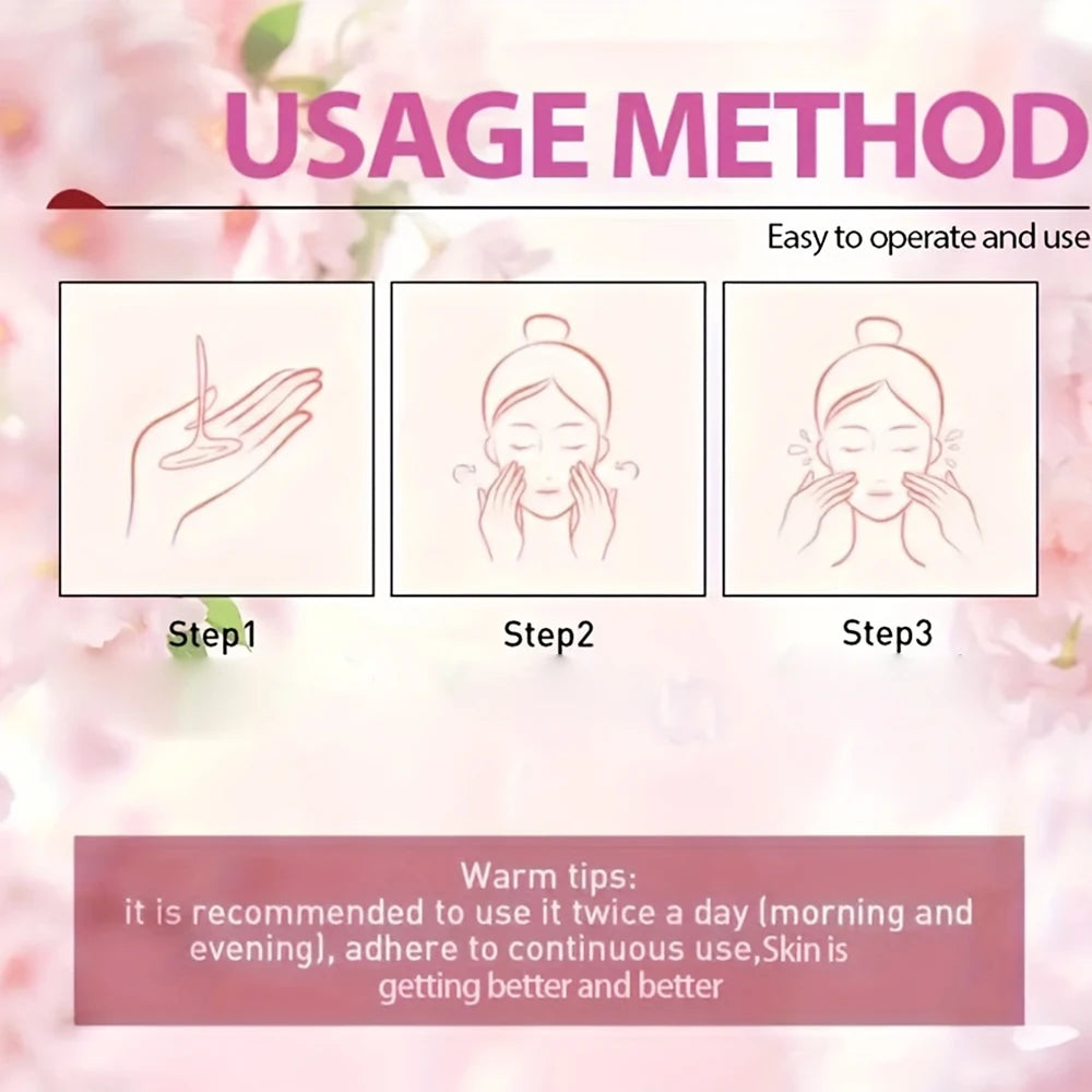 JUINHOU 2pcsCopper Peptide Rose Face Serum Set Hydrating Serum Kit For Fine Line Dry Skin Daily Face Care Brighten Skin All Skin