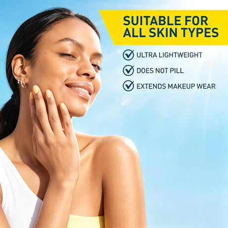 CeraVe Invisible Mineral Sunscreen SPF 50, Face for Sensitive Skin, Niacinamide, Ceramides, Vitamin E, Oil Free, 1.62 oz
