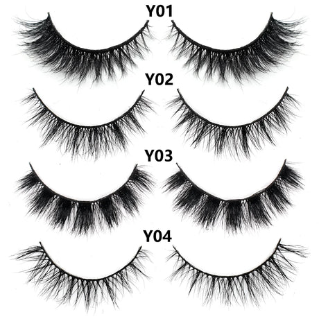Half Lashes Mink Eyelashes Fluffy Soft False Eyelashes Wispy Cross Mink Eye Lashes Natural Short Mink Eyelash Extension Makeup