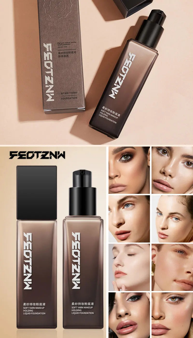 Feotznw Foundation Cream Long-lasting Makeup - 12H Natural Base Skin-toned Fit Natural-looking Lightweight Buildable Coverage