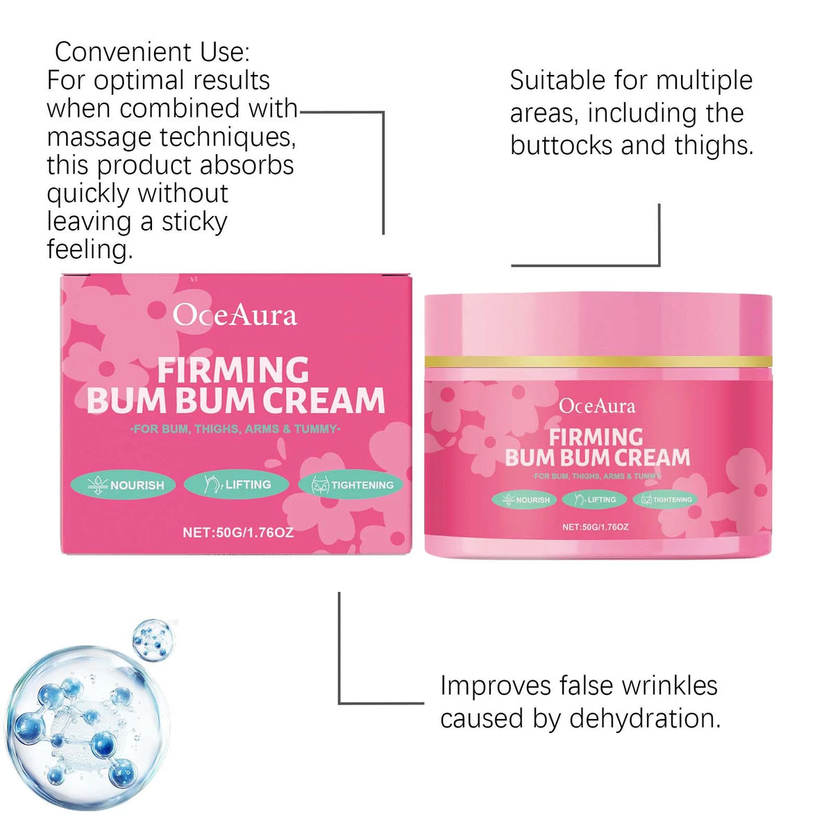 Buttock Enlargement Cream Improve Sagging Lifting Shaping Plumping Tightening Smoothing Moisturizing Sexy Body Hip Enhance Cream