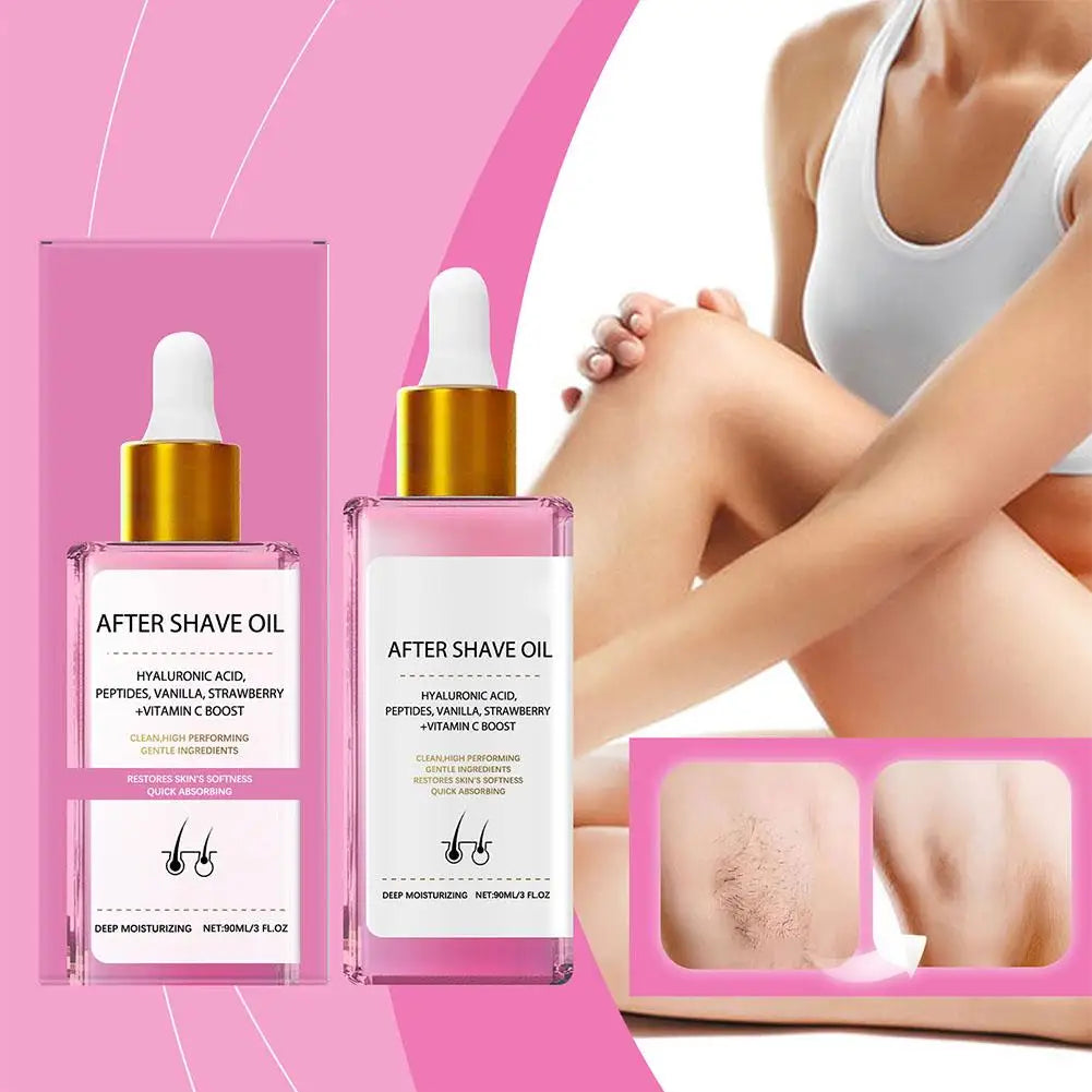 Hair Removal Care - 90ml Strawberry Hair Removal Aftercare Oil, 60g Hair Removal Cream, For Armpit Leg Arm Hair Growth Inhibitor