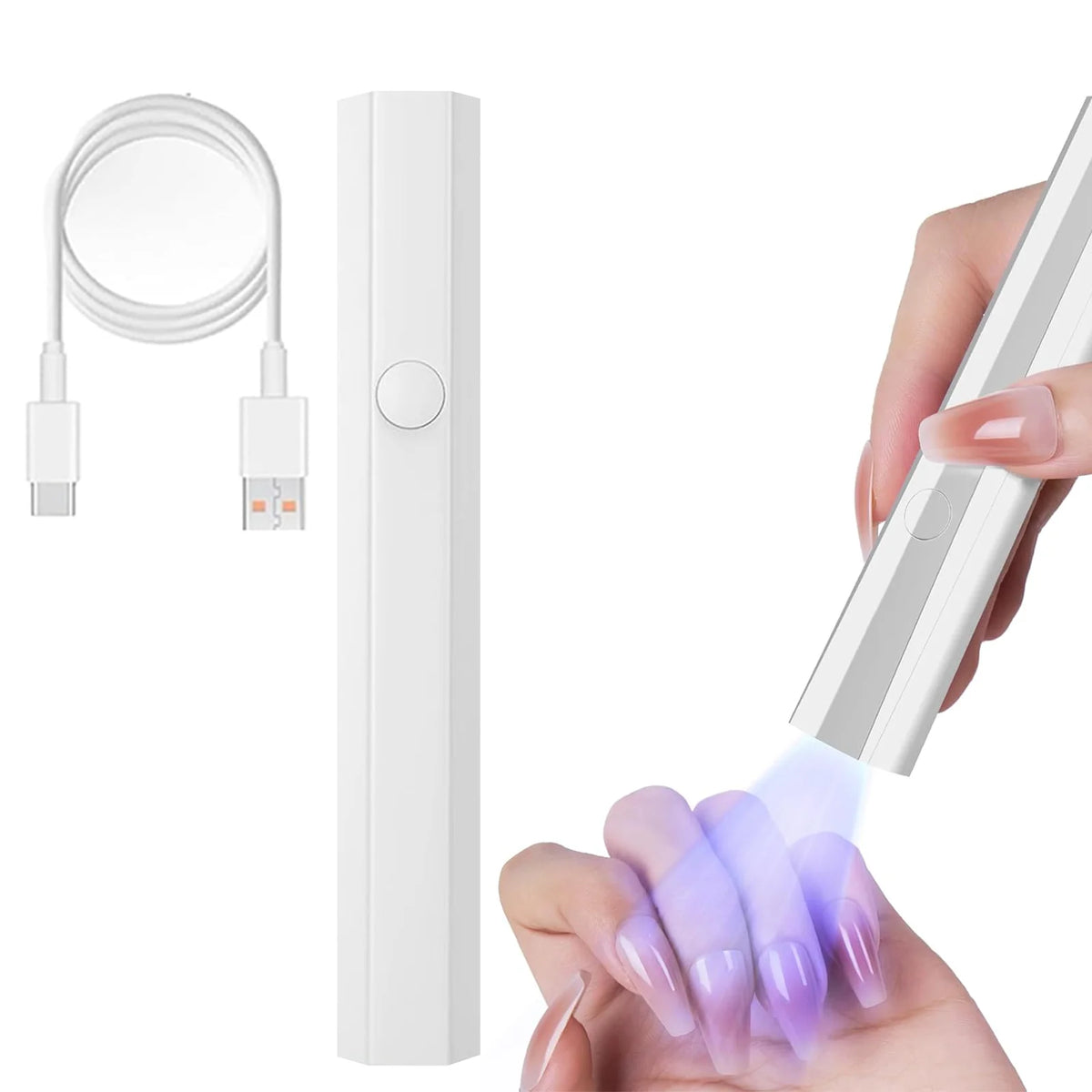 Handheld Nail UV Lamp With Screen Display, Suitable For Gel Manicure, Mini Nail Lamp, Portable LED Nail Dryer, USB Nail Curing Machine, Quick Curing Nail & Foot Care Tool