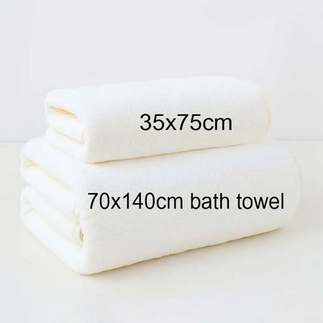 Solid Color Coral Fleece Thickened Towel Set - Soft Absorbent Bath Towels for Home Gym Face Washing - Soft Towels Set