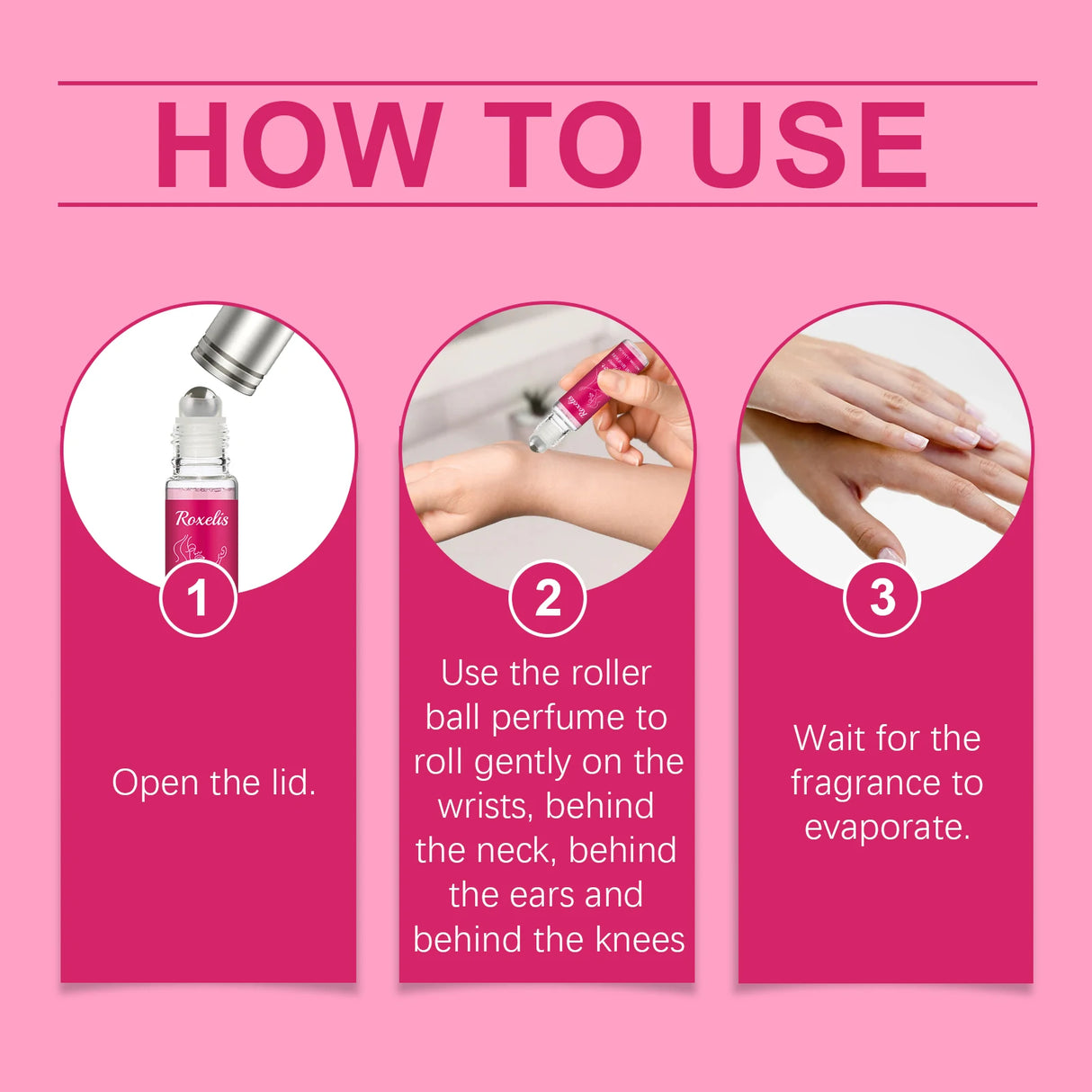 Women Pheromone Roll-On Perfume Long Lasting Cologne Fragrance Flirty Scent Natural Fresh Enchanting Attractive Aroma