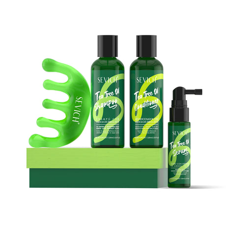 Tea Tree Essence Shampoo Hair Conditioner Set Deep Cleaning Moisturizing Scalp Strengthening Nourish Shiny Anti Hair Loss Care