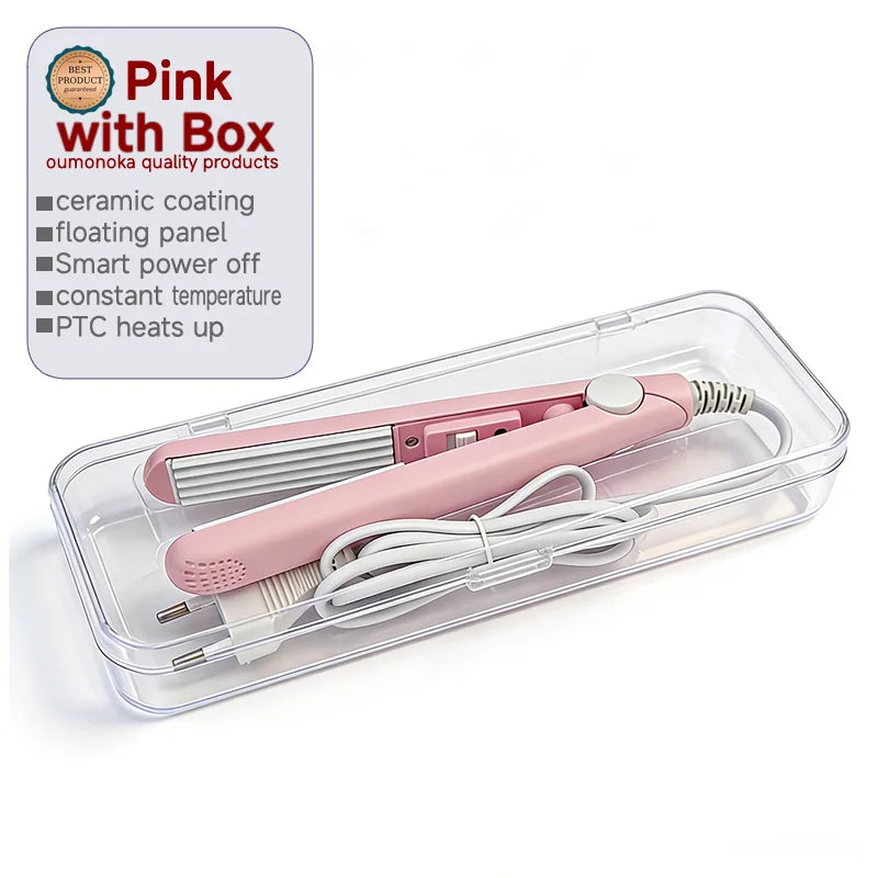 3-in-1 Curling Iron Hair Styler Clips Flat Crimper Professional Styler Styling Tools Waver Brush Waver Straightener Hair Curler