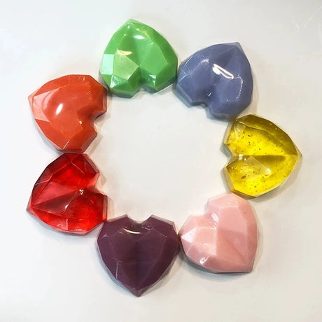 1/3/5pcs mix Diamond Heart Handmade Soap Wedding Gift Set Facial Soap with Chamomile Fragrance Essential Oil Soap