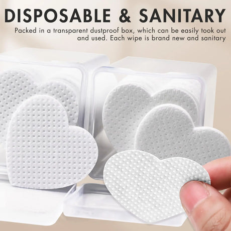 LINMANDA 200Pcs Lint Free Nail Cleaning Wipes Nail Cleaning Pads Gel Nail Cleaning Wipes Suitable for Home or Nail Salon Use