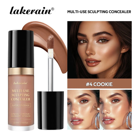 Lakerain 5-Color Waterproof Concealer Matte High Coverage Oil-Control Foundation For Acne Scars And Dark Circles Cosmetics