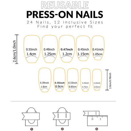 24pcs Upgrade Your Look With White Gradient Almond False Nails 1pc Nail File & 1Nail Glue Sticker Kit Nails