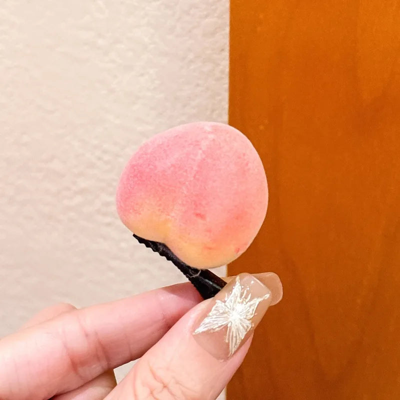 1 Fun Fruit and Vegetable Shaped Duckbill Clip Cute Simulation Fruit Hair Clip Side Clip Women's Broken Hair Clip