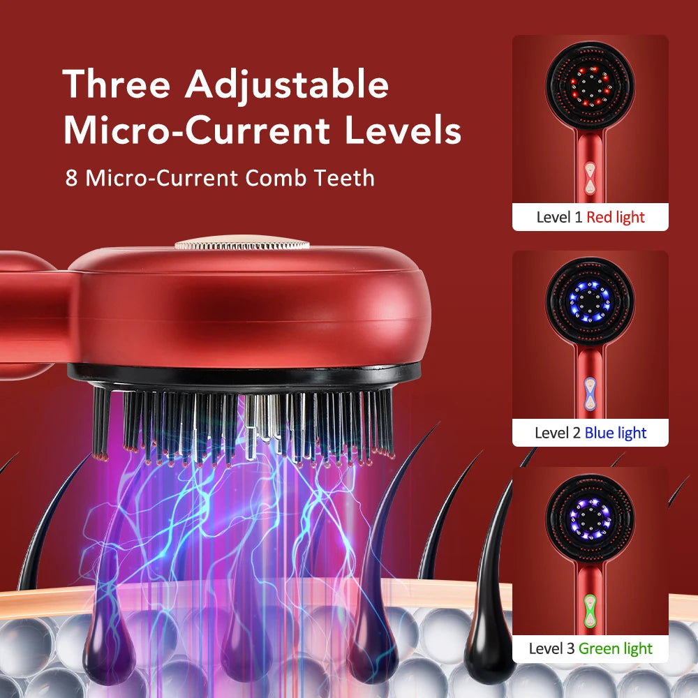 Blue Red Light Spray Massage Comb Hair Growth Vibration Head Massager Brush Anti Hair Loss Scalp Liquid Medicine Atomizing Comb