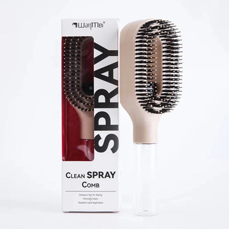 WANMEI 2-in-1 Multi-functional Spray Bottle Comb,Christmas Gift,wet Dry Scalp Massage Bristle Comb,Salon Fluffy Modeling Comb