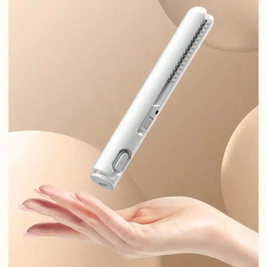 Small Flat Irons For Short Hair - Hair Curling Iron, Cordless Hair Straightener | USB Charging 2-Into-1 Curling Wand & Flat Iron Hair Styling Tool For Women Girls Travel Home