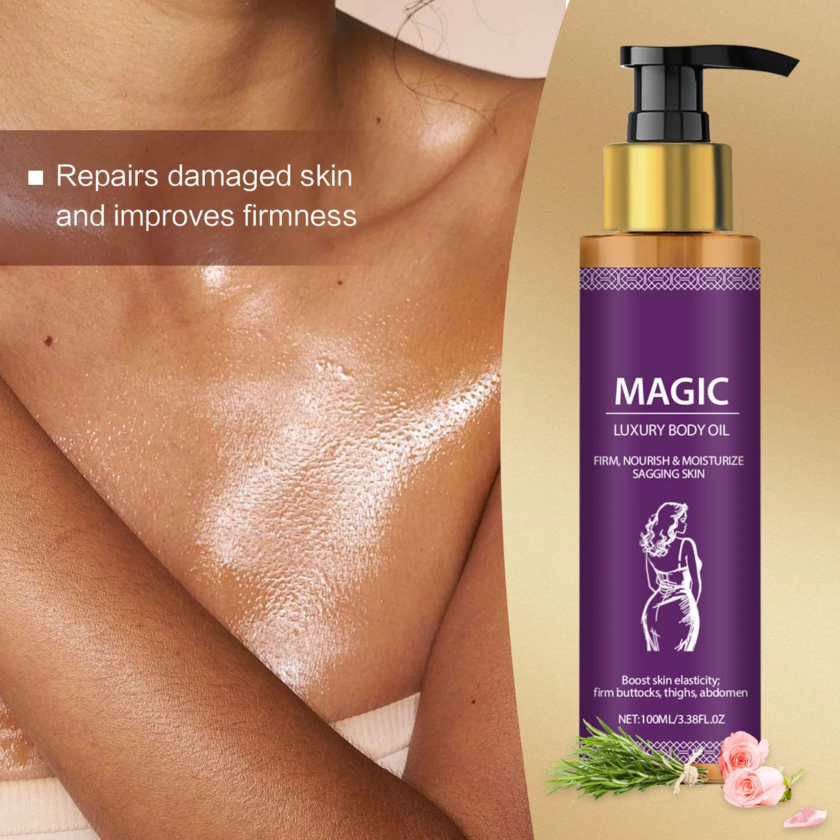 Tightening Body Oil Lightening Improve Dry Brightening Nourishing Lifting Firming Smooth Anti Cellulite Skin Care Massage Care