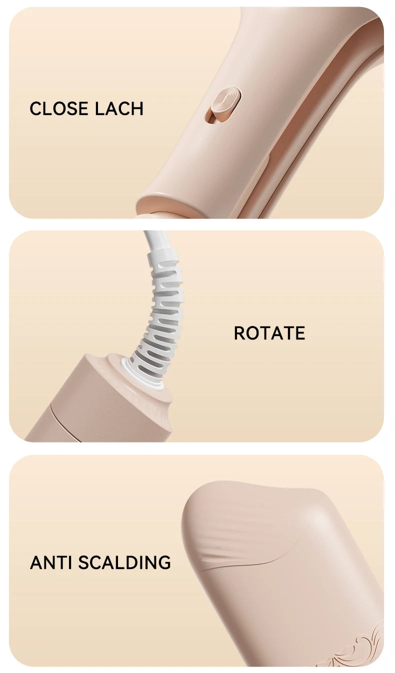 40mm Deep Wave Hair Crimper with Negative Ion - Adjustable Temperature Curling Iron for Long Lasting Wavy Hair, Anti-Frizz