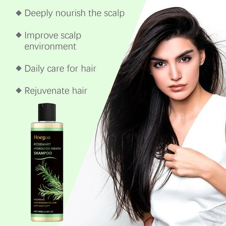 Rosemary Natural Shampoo Thickening & Strengthening Deep Nourishing Scalp Care Moisturizing Shampoo for Dry Damaged Hair Hair Home Use