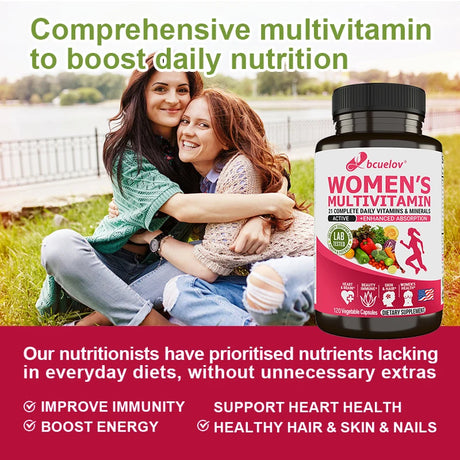 Women's Multivitamin Capsules - Supports Immune Function, Energy and Metabolism, Brain Function and Mood, 120 Capsules