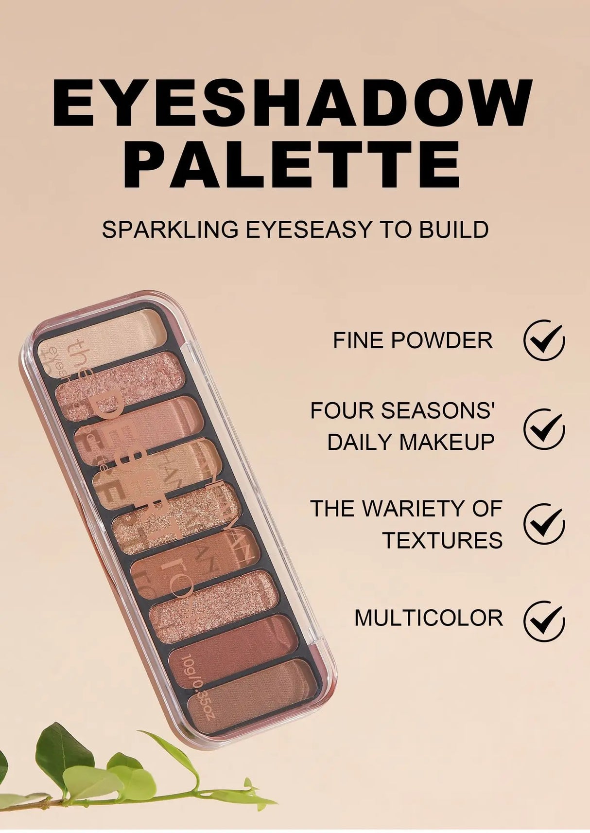 Desert Rose 9 Color Eyeshadow Palette High Pigment Matte Mineral Waterproof Long Lasting Natural Earthy Tones Makeup