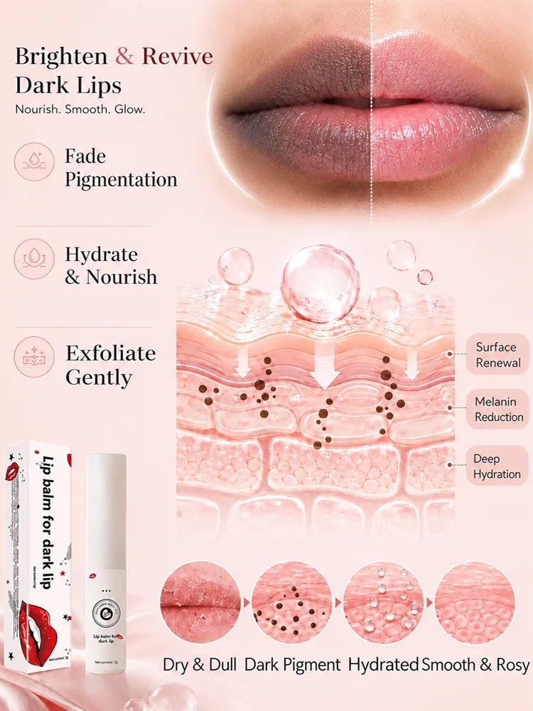 Lighten & Repair Dark Lips Lip Balm Reduce Lip Pigment Deposition Exfoliate Hydrating Lip Treatment