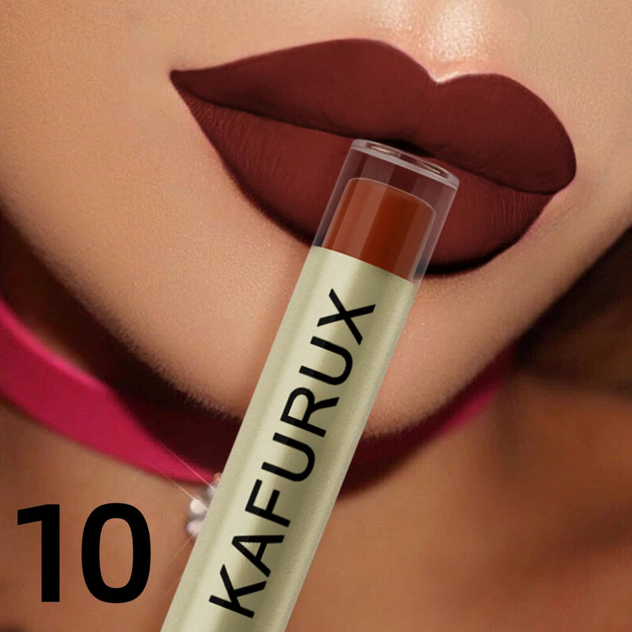 20 Colors Dark Brown Nude Liquid Lipsticks Waterproof Velvet Matte Lip Gloss Long Lasting Lip Glaze Beauty Red Lip Tint Makeup