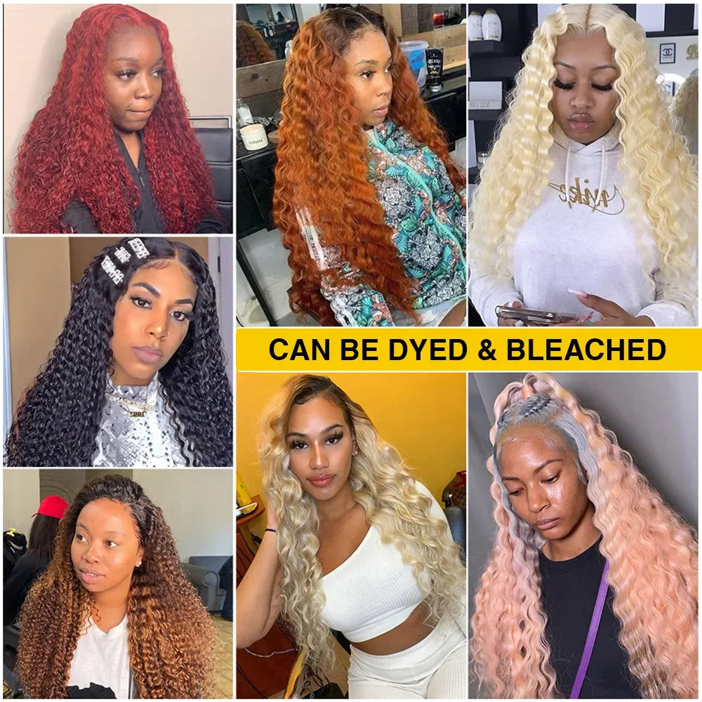 No Glue Upgrade Invisi Strap 360 Full HD Lace Frontal Kinky Curly Wig Black Human Hair 360 Drawstring Deep Water Wigs Glueless