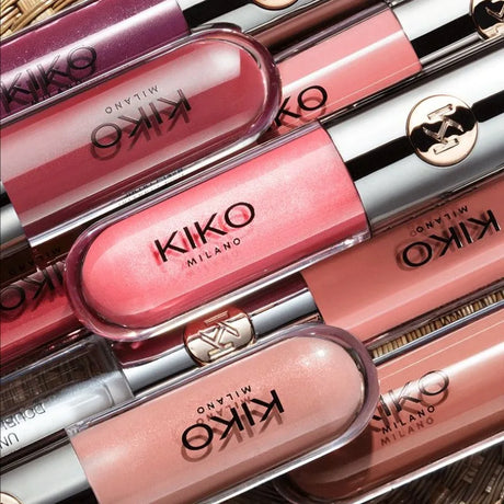New Kiko Double Headed Lipstick Transparent Mirror Lip Gloss Non Fading Oil Sexy Rich Lip Gloss Milk Tea Bean Paste Naked Makeup