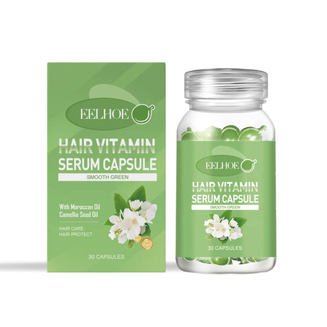 EELHOE Vitamin E in Oil for Hair Loss Prevention Strengthening Hair Roots Moroccan Argan Oil Smooth Regrowth Hair Oil Capsules