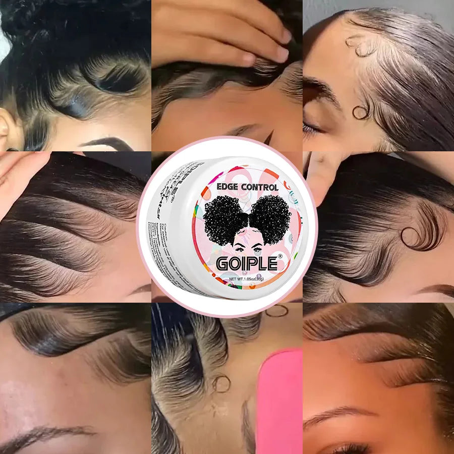 GOIPLE 30G Edge Control for 4C Curls Hair Styling Cream Tames Broken and Fix Bang Pomade Mini Small Hair Gel