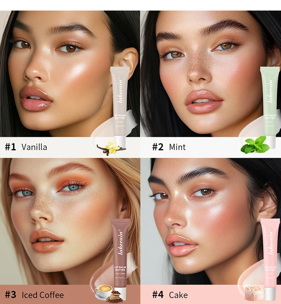 Summer Lip Balm Moisturizing Mirror Lip Gloss Lip Vanilla Mint Iced Coffee Cake Smell Lipstick Transparent Lip Oil Makeup