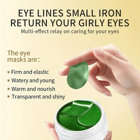 60pcs seaweed hyaluronic acid eye mask to remove dark circles collagen eye patch facial care products