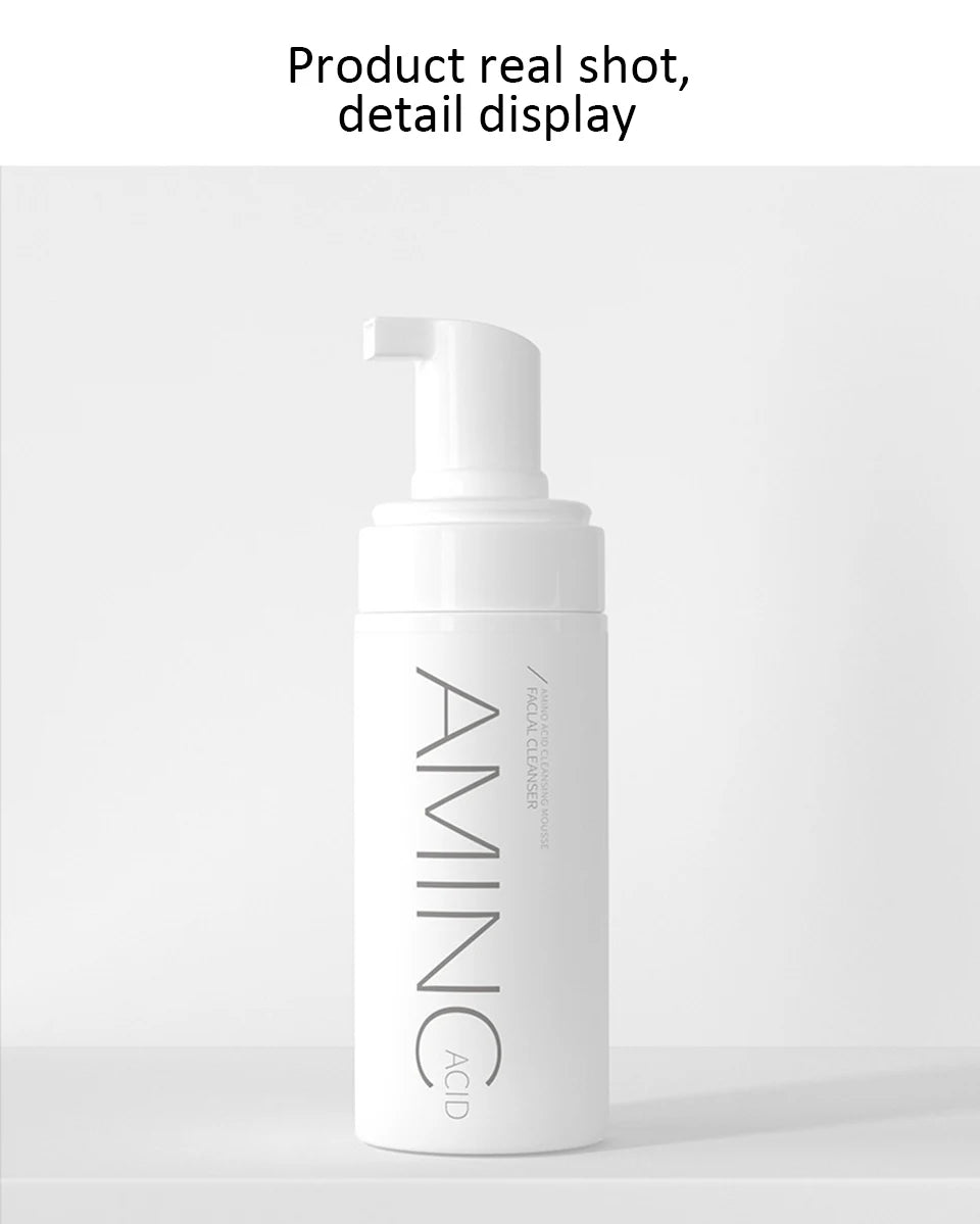 100/150ml Amino Acid Cleansing Mousse Oil Control Deep Cleaning Mites Removal Acne Moisturizing Face Cleanser Foam Brighten Skin