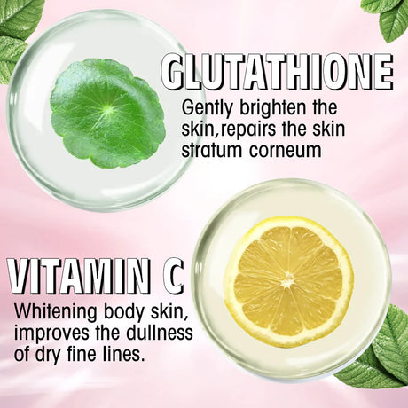 AILKE Glutathione & Vitamin C Kit, With Whitening Lotion, Moisturizing Cream, Lightening Soap, Spa Oil, Glowing Body Cream