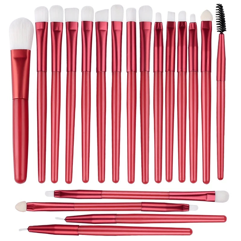 20PCS Eye Shadow Makeup Brush Set Concealer Brush Eye Cosmetic Soft Bristles Eyebrow Eyeliner Brush Portable Beauty Makeup Tools