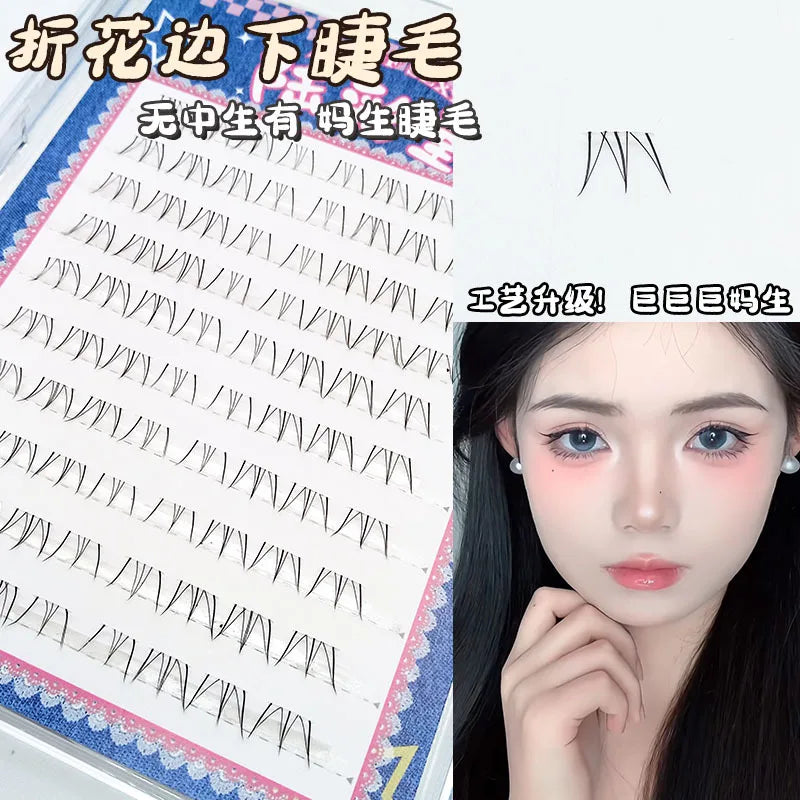 6-7mm ACE Dense Cat Korean Lower Eyelashes Air Fairy Fake Eyelash Segmented Natural Under Lashes Extension Manga Eye Makeup Tool