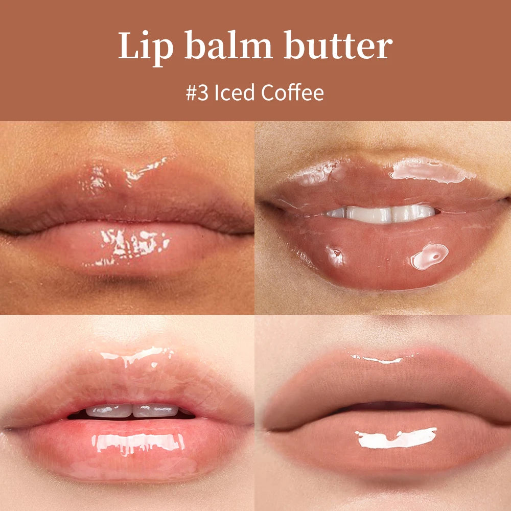 Summer Lip Balm Moisturizing Mirror Lip Gloss Lip Vanilla Mint Iced Coffee Cake Smell Lipstick Transparent Lip Oil Makeup